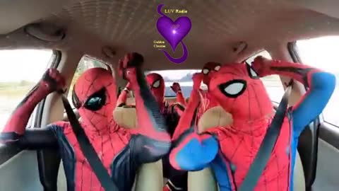 Four Spidermen 5D 5W promo LUV Radio 5D Radioflix