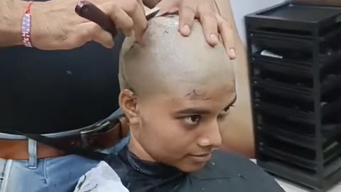 Gujju Girl Headshave __ Hair Donation 2023