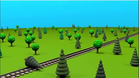 Trains for children kids toddlers Construction game steam locomotive Educational cartoon