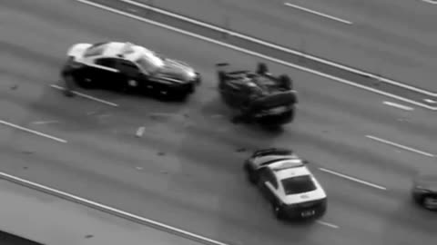 Teens lead a high-speed chase on a freeway.