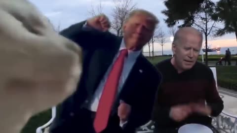 rare moments, joe biden and donald trump sing and dance for the american people,, very funny video😂😂