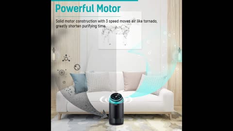 PARTU HEPA Air Purifier for Home Smoke Air Purifier with Nightlight