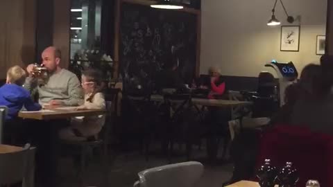 In a restaurant in Krakow, Poland, a robot brings you the dishes!