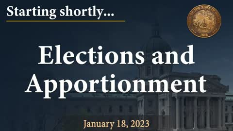 Indiana House Elections & Apportionment Committee Meeting 01/18/23