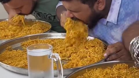 Crazy Noodles Eating Challenge😱😱