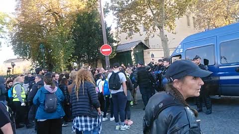 Manif anti-pass 💉 du 16 oct. 21- Paris- Fin de la manifestation ☺️