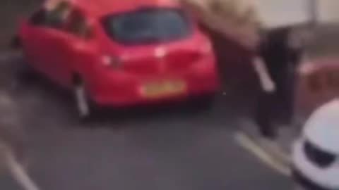 Police officer hit with a brick in Blackpool