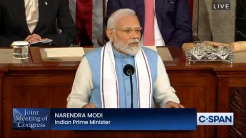 Indian Prime Minister Narendra Modi Addresses Joint Meeting of Congress