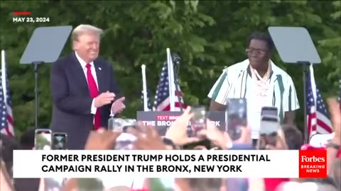 VIRAL MOMENT: Rappers Sleepy Hallow And Sheff G Join Trump Onstage At Bronx Campaign Rally