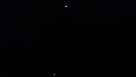 Sliver Moon and Venus Over Sarasota!