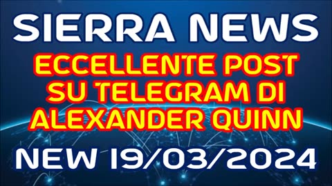 Eccellente post su Telegram di Alexander Quinn