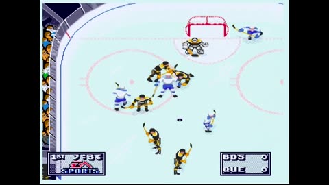 NHL95 (Sega Genesis) Boston vs Quebec Part1