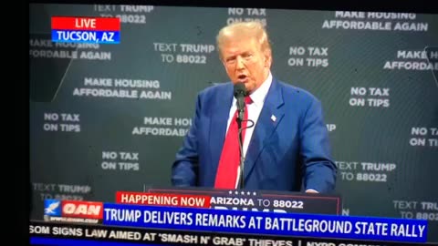 OAN Trump in Tucson rallies battleground Arizona 06:28 PM