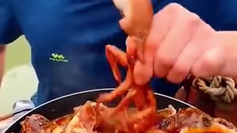 Octopus food😯🤣 #food #octopusfoof #funnyvideos #shortsclip