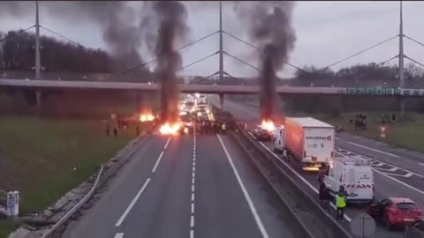 Rennes, France… Citizens have brought the city to a standstill