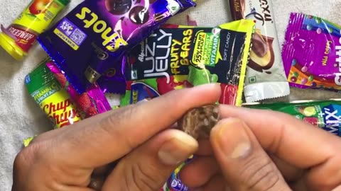 ASMR yummy candy and chocolate