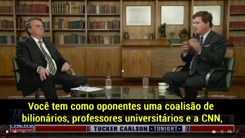 Tucker Carlos entrevistou bolsonaro