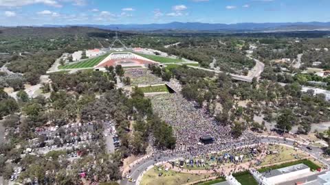 ONE MILLION PEOPLE - CANBERRA, ACT, AUSTRALIA - FEB 12, 2022.