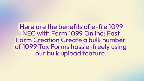 Benefits Of Using Form1099Online For Your E-filing