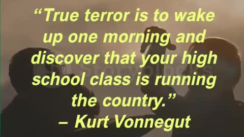 “True terror is to wake up one morning and discover that your high school class