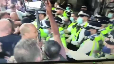 Protest outside BBC in London