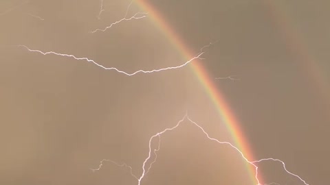 Amazing Rainbow and Lightening after Brother’s Funeral