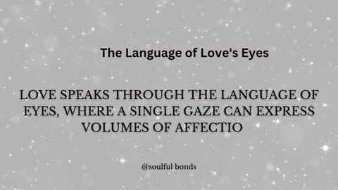 Express volumes of affection.