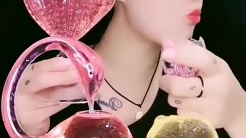 "Soothing ASMR Drink Mix 🥤 Enjoy Relaxing Drinking Sounds #Mukbang #ASMR"