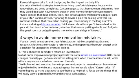 The Top 4 home renovation mistakes – and How to avoid them