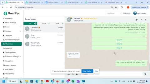 Flaxxa Wapi Demo: WhatsApp automation tool for marketing, sending bulk messages & setting up chatbot