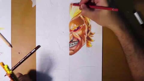 Speed Drawing All Might - Desenhar Anime Fácil