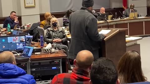 Parent addressing gender propaganda at school board meeting