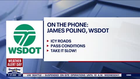 WSDOT monitoring icy roads and pass conditions