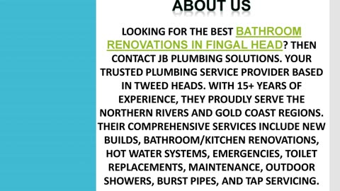 Best Bathroom Renovations in Fingal Head