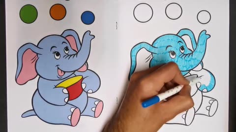 My first coloring Book: Elephant coloring