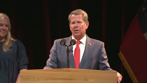 Georgia Gov. Brian Kemp speaks after winning reelection against Stacey Abrams