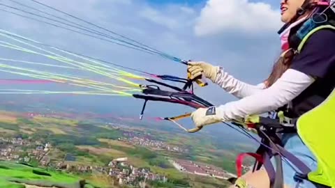 Paragliding girl