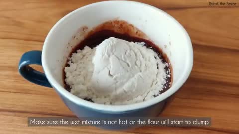 Microwave Mug Brownie in 1 Minute