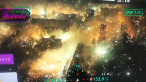 UAV footage of Artemovsk (Bakhmut) at night - positions of the Armed Forces of Ukraine on fire