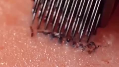 Tattoo needle stock Close Up in slow motion.tattoo tattooartist