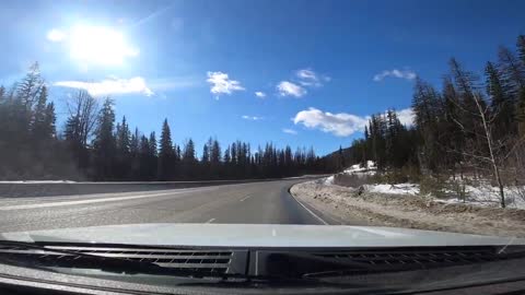 Mountain Pass Drive in Winter! Through BC