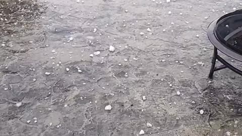 Huge Hail Lands in Alberta