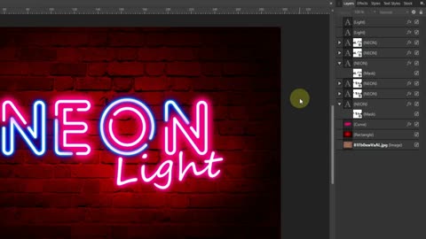 NEON LIGHT TEXT EFFECT | AFFINITY DESIGNER