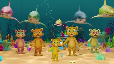 Baby Shark | Nursery Rhymes | Baby Songs | Lion Version | IshKids Baby Songs