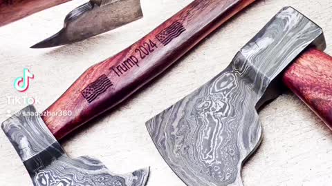 Trump 2024 Handmade Damascus steel axe