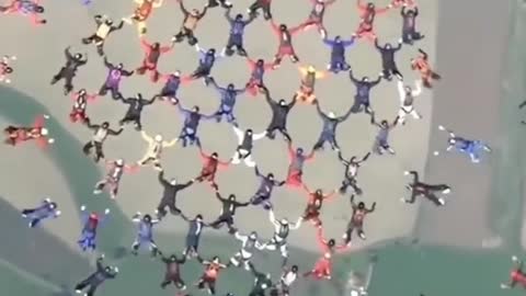 Parachuting in a group