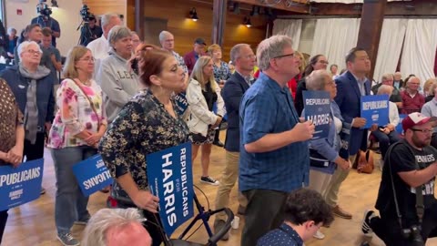 27 people showed up to Joe Walsh’s White Dudes for Harris event in Pennsylvania today.