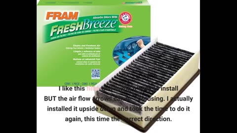 FRAM Fresh Breeze Cabin Air Filter with Arm & Hammer Baking Soda, CF10562 for Lexus Vehicles