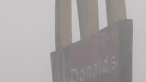 Hurricane Idalia Destroys A McDonald's Sign In Perry Florida