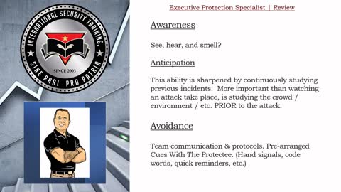 Executive Protection | Threat Mitigation | Physical Security | Bodyguard Course | 334